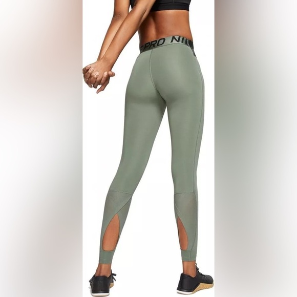 Nike Pro Intertwist Tight Fit Dri-Fit Leggings High Waist Green XL - Picture 1 of 7